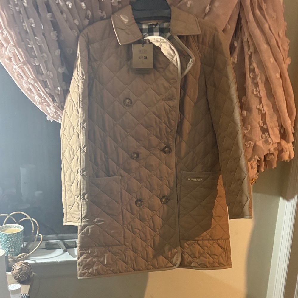 Burberry Beige Quilted Utility Jacket